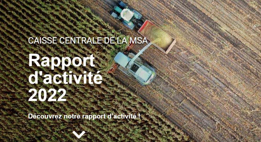 Le rapport d'activité MSA 2022